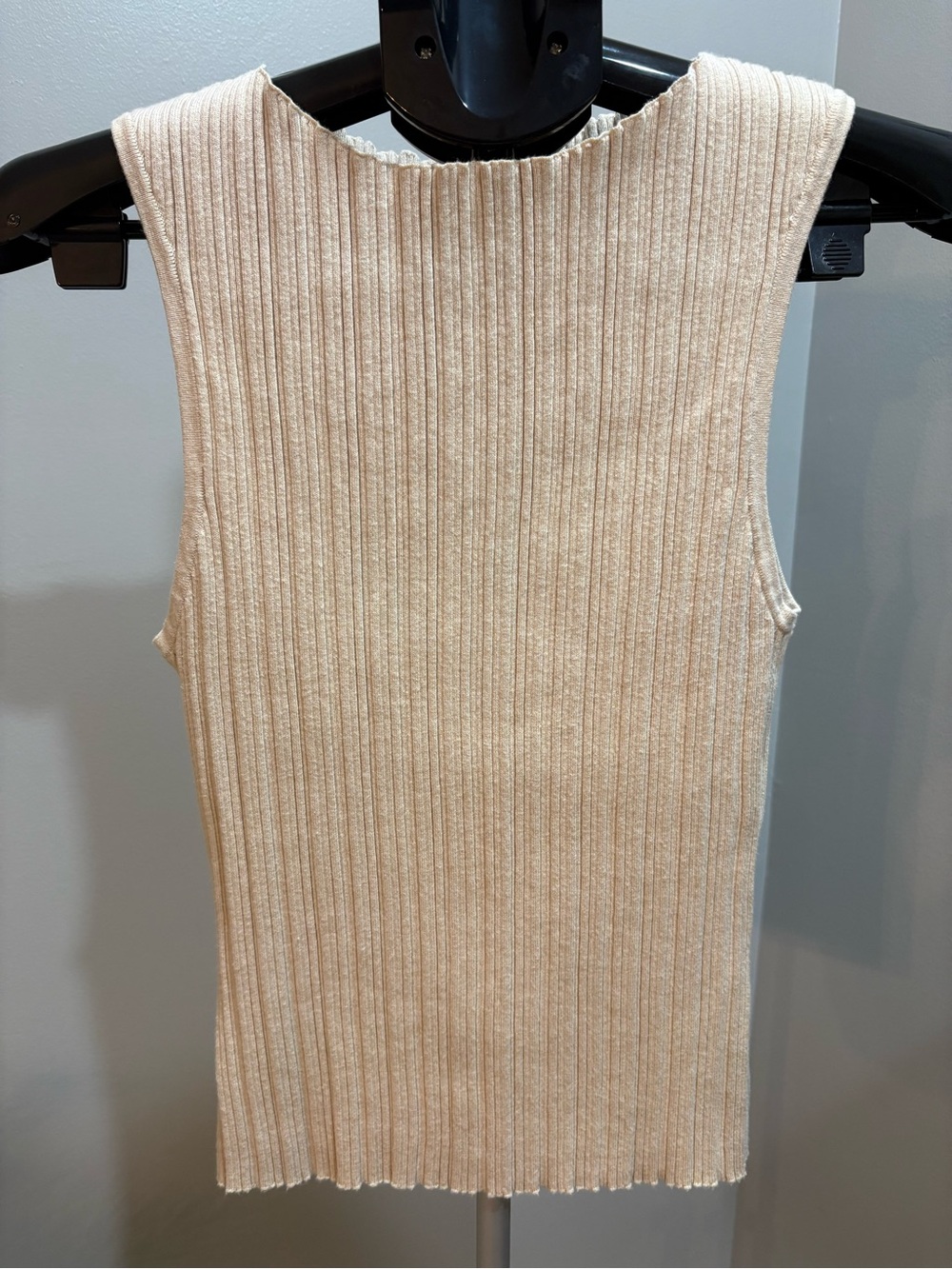 Quince Sleeveless Ribbed Knit Top in Cream